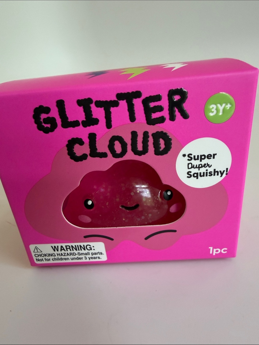 J’Adore Glitter Cloud Squishy Sensory Toy - Pink